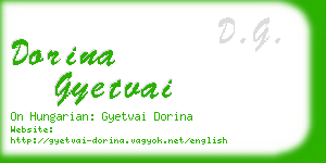 dorina gyetvai business card